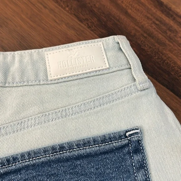 NWT HOLLISTER Ultra High Rise Patchwork Mom Denim Jean Shorts 3” Inseam, Size 7 - Picture 3 of 11